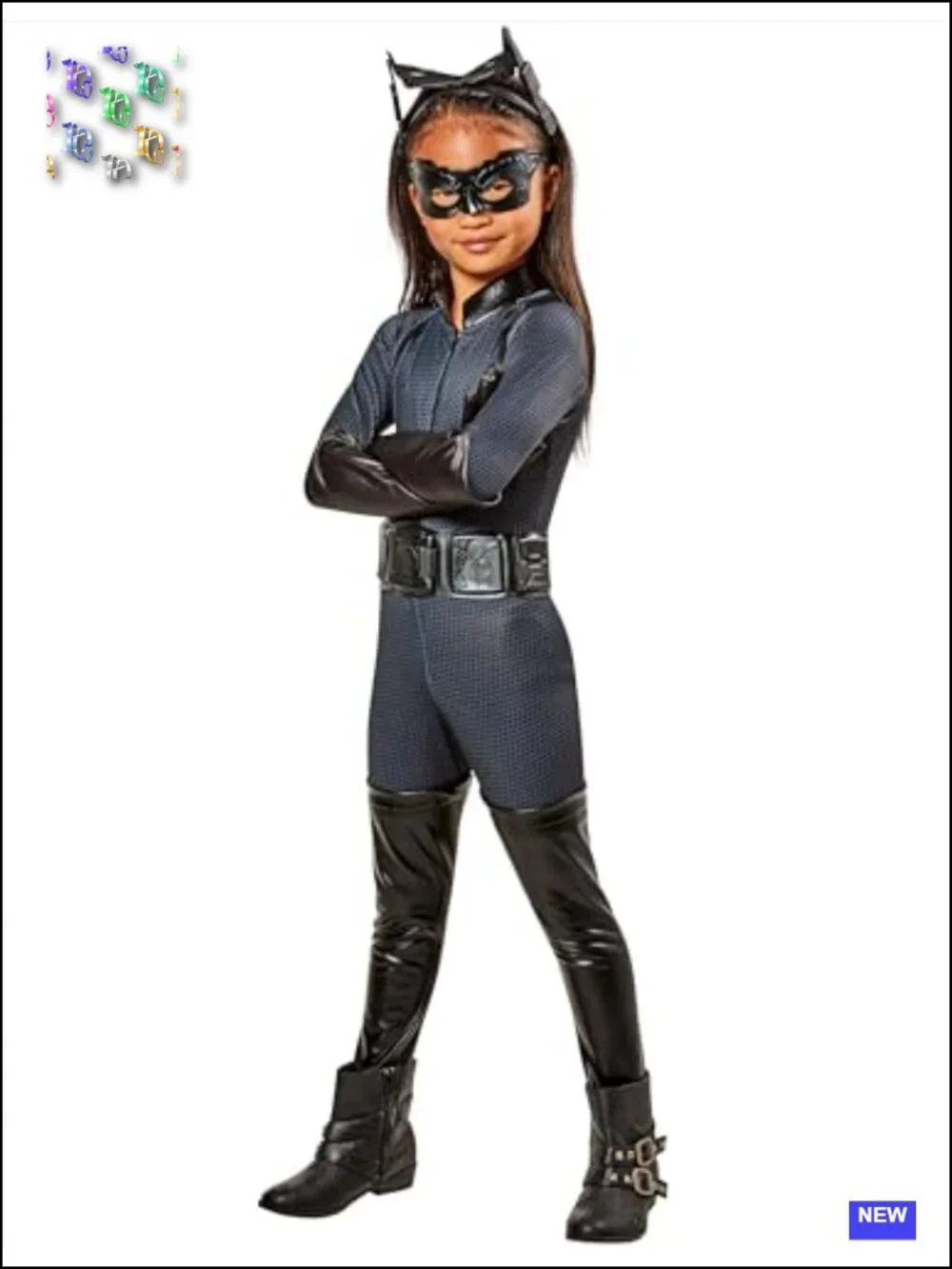Deluxe Catwoman Costume Jumpsuit Halloween Cosplay 100% Polyester Medium